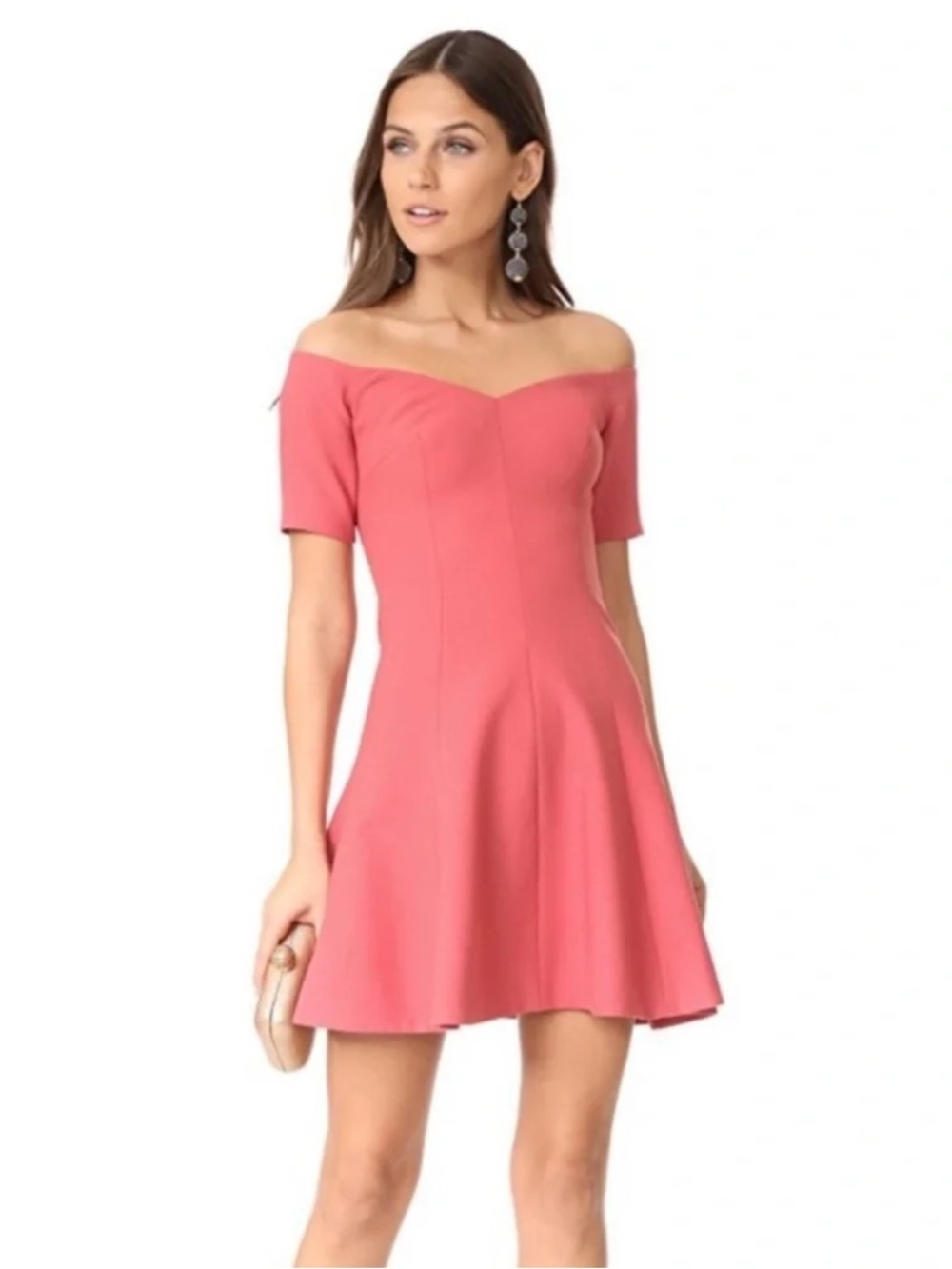 Cinq à Sept Vino Kenna Off-the-shoulder Skater Cocktail Dress